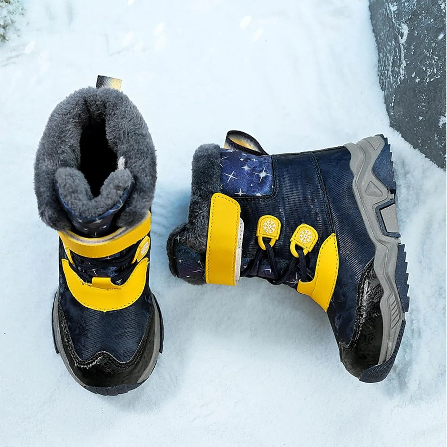 Fashion Big Kids Winter Water Proof Flat Keep Warm Snow Boots Comfortable Mid Boots Shoes Shoes Girls Size 6