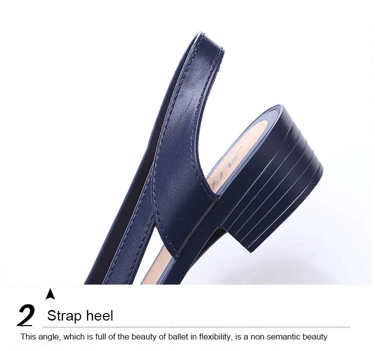 Fashion Casual Sandals Women's Low-cut Plastic Flat Sandals