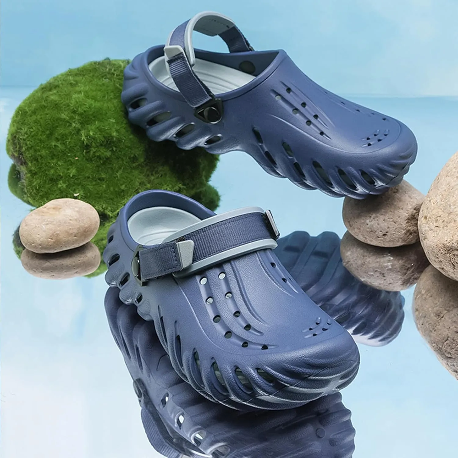 Fashion Men's Clogs Non-slip Comfortable Foam Running Shoes Indoor Outdoor Cloud Slippers Pillow Sandals Women's Fashion Classic Summer Trend Beach Shoes Slippers