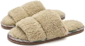 Feelgoodz Women's Solstice Sherpa Double Strap Indoor/Outdoor Slippers
