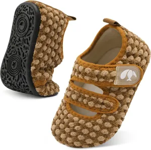 FEETCITY Toddler House Slippers - Boys & Girls Winter Kids Indoor Home Shoes - Warm Socks