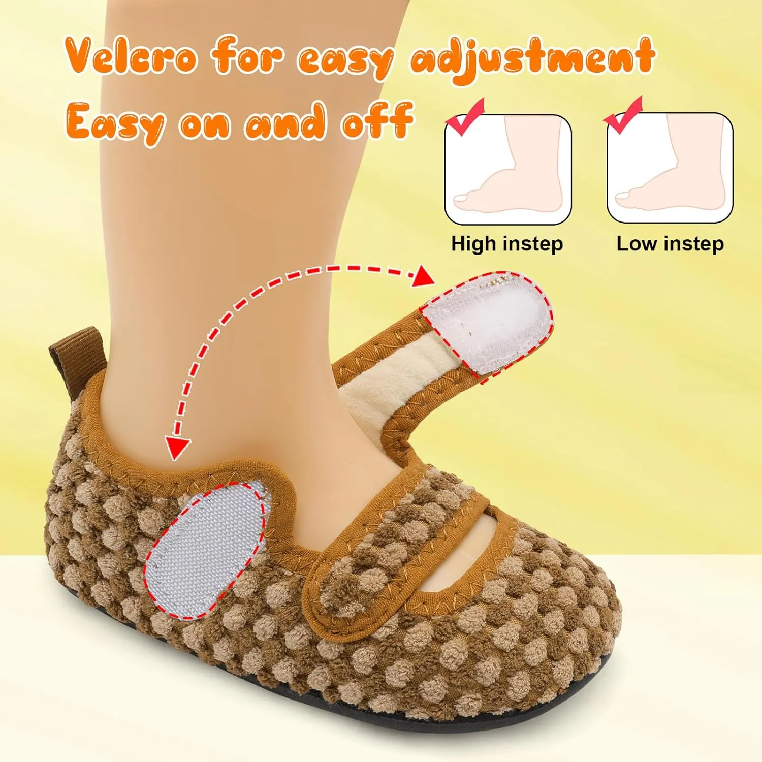 FEETCITY Toddler House Slippers - Boys & Girls Winter Kids Indoor Home Shoes - Warm Socks