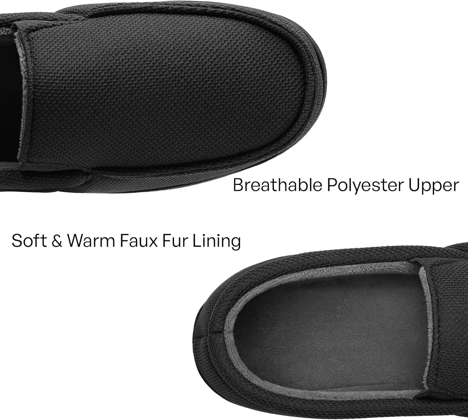 festooning Men's Slippers Soft Comfy Memory Foam Slip On Non-Slip Rubber Hardsole Slipper Indoor Outdoor Warm House Shoes