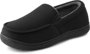 festooning Men's Slippers Soft Comfy Memory Foam Slip On Non-Slip Rubber Hardsole Slipper Indoor Outdoor Warm House Shoes