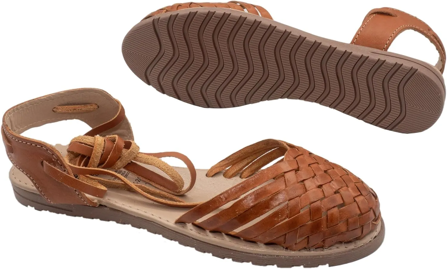 Fiesta Brands Mexican Sandals Huaraches Mexicanos for Woman Lace Up Shoes Alpargatas