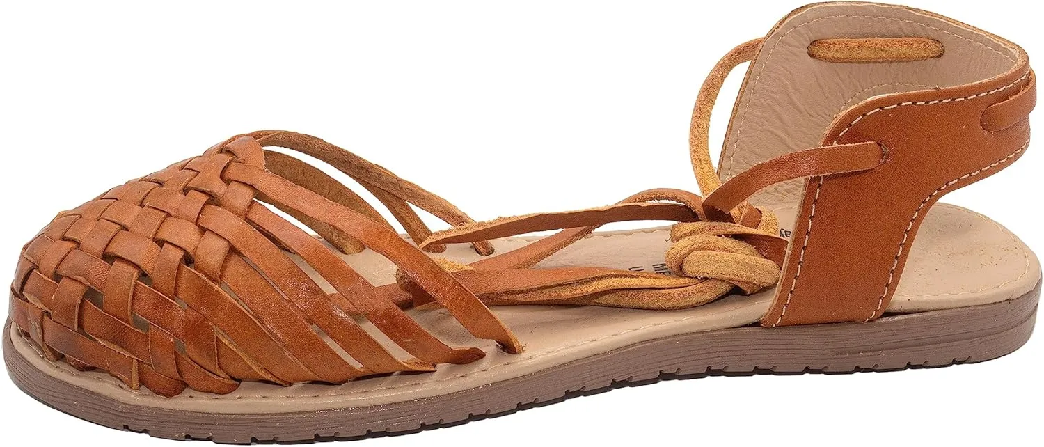 Fiesta Brands Mexican Sandals Huaraches Mexicanos for Woman Lace Up Shoes Alpargatas