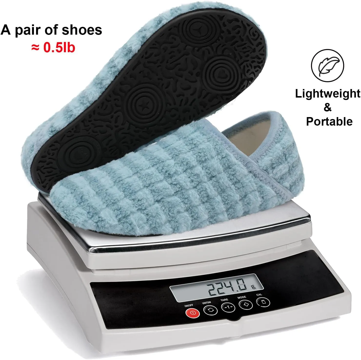 Fires Womens Mens Slippers with Rubber Sole Soft-Lightweight House Slipper Socks Around House Shoes Non Slip Indoor/Outdoor