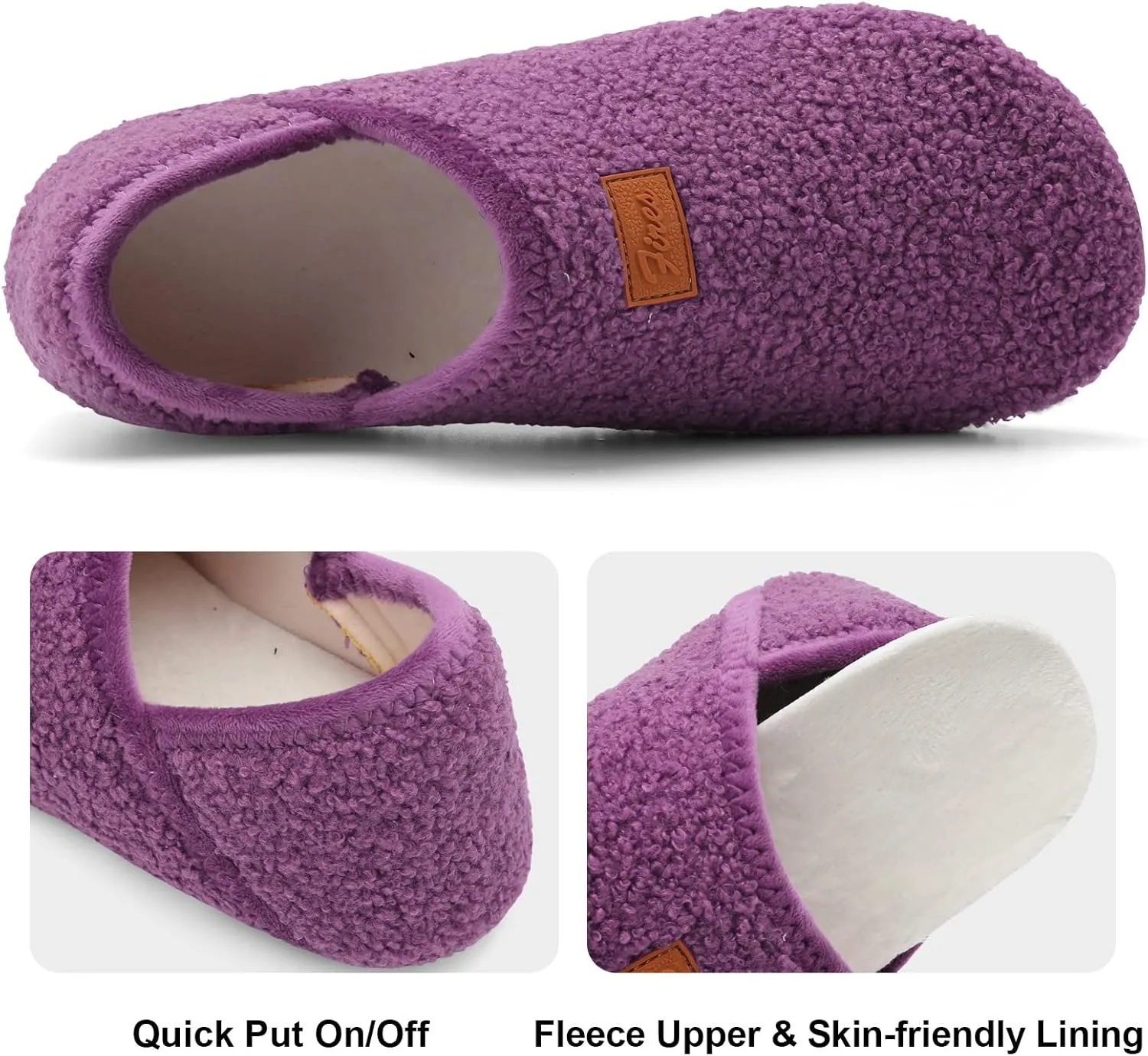Fires Womens Mens Slippers with Rubber Sole Soft-Lightweight House Slipper Socks Around House Shoes Non Slip Indoor/Outdoor