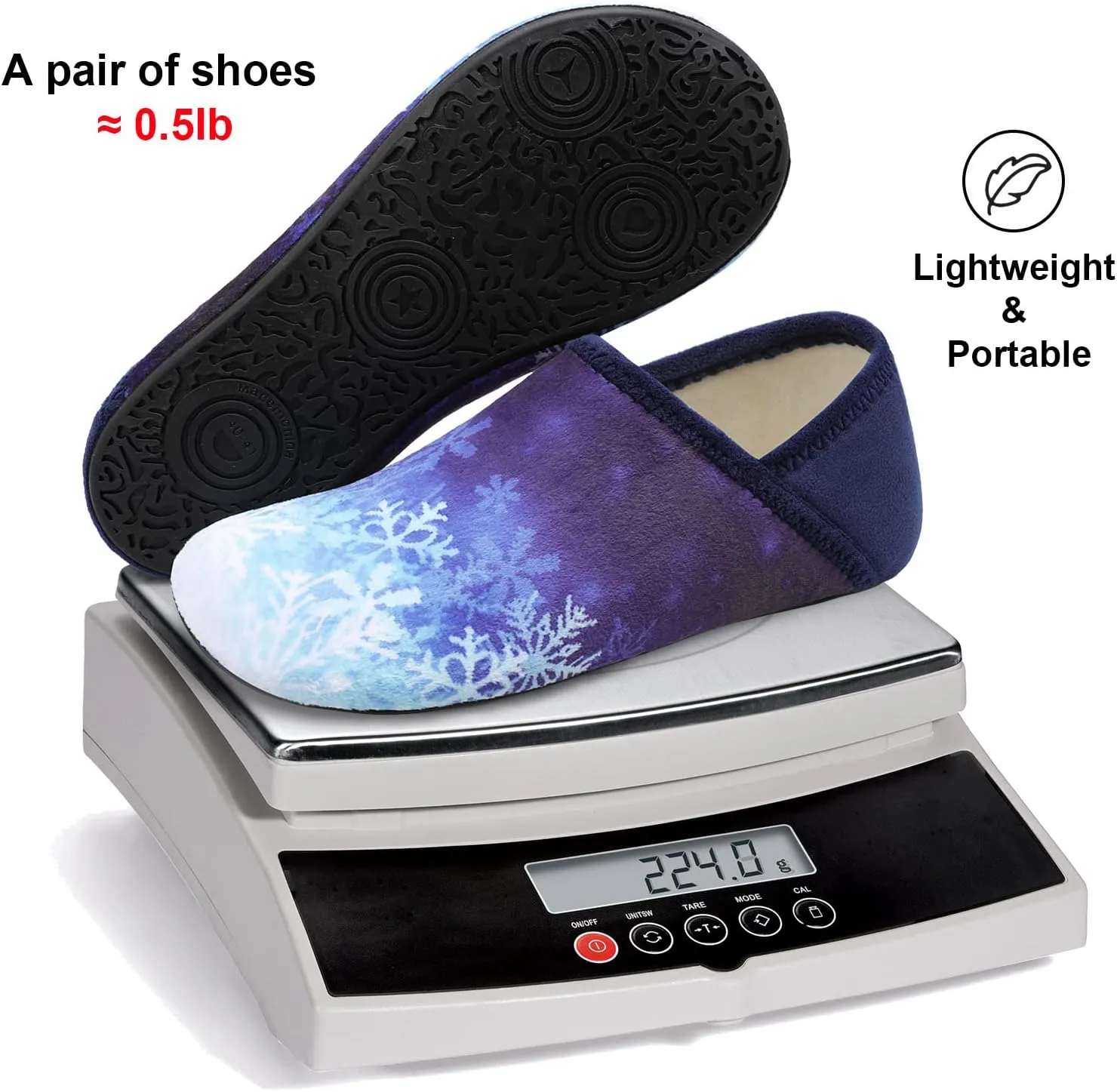 Fires Womens Mens Slippers with Rubber Sole Soft-Lightweight House Slipper Socks Around House Shoes Non Slip Indoor/Outdoor