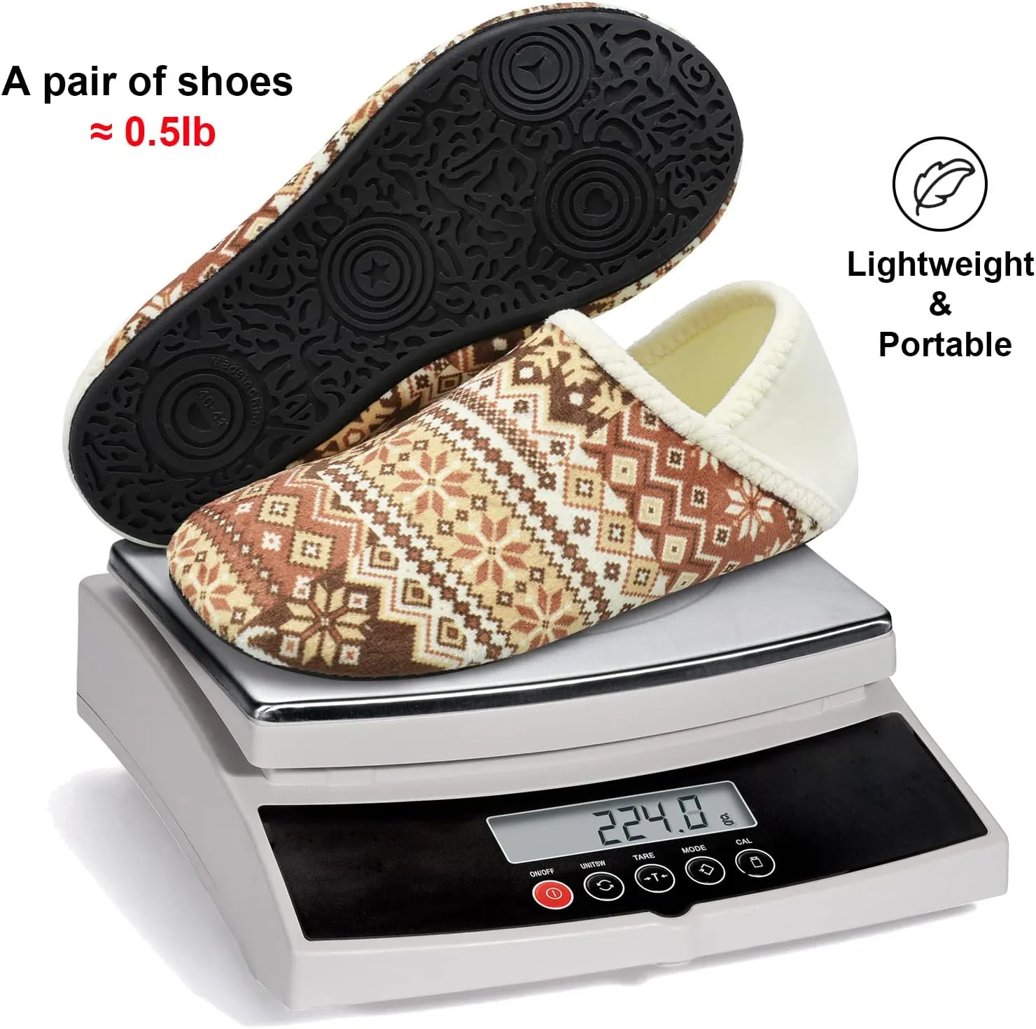 Fires Womens Mens Slippers with Rubber Sole Soft-Lightweight House Slipper Socks Around House Shoes Non Slip Indoor/Outdoor