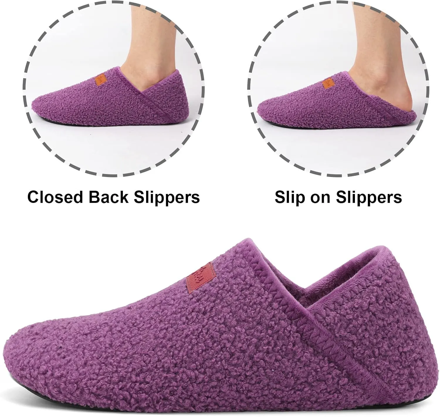 Fires Womens Mens Slippers with Rubber Sole Soft-Lightweight House Slipper Socks Around House Shoes Non Slip Indoor/Outdoor
