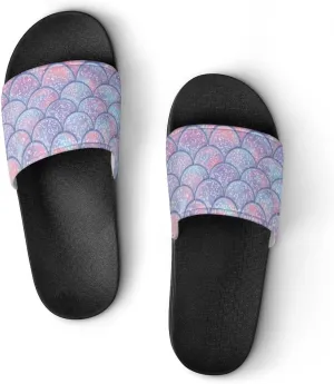 Fish Scale Print Slides Man Home Sandal Women Non Slip Bath Open Toe Shoe Casual Pool Shoes Beach Flat Slide Sandals