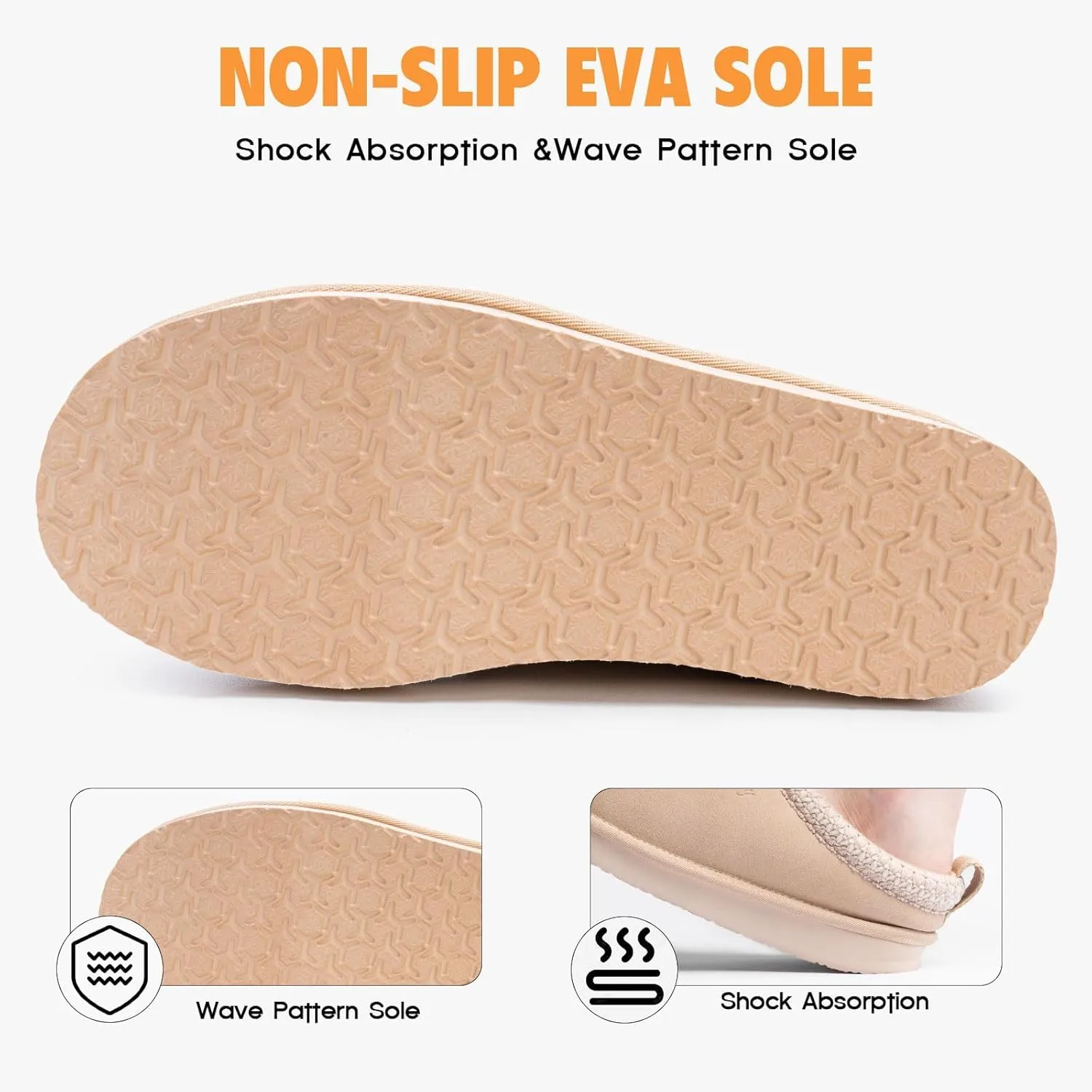 FITORY Women's Suede Slipper | Flat Short Mini Boots with Fur Fleece | Winter Casual Comfort Shoes
