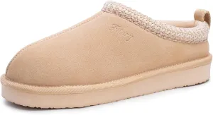 FITORY Women's Suede Slipper | Flat Short Mini Boots with Fur Fleece | Winter Casual Comfort Shoes