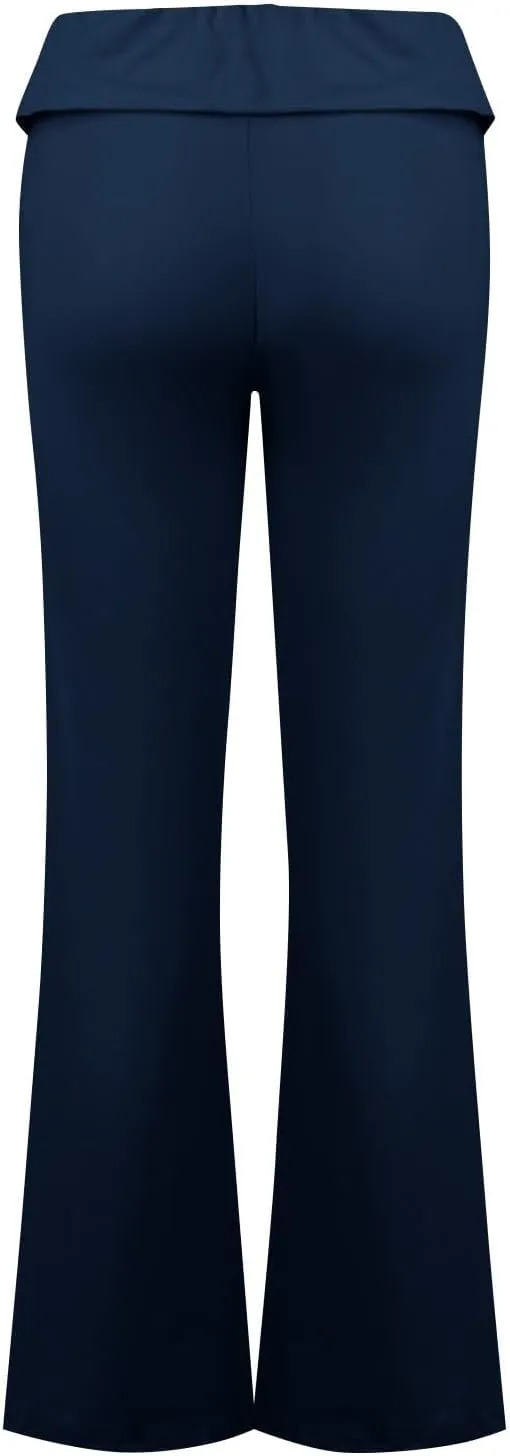 Flare Leggings for Women Bell Bottom Bootcut Y2k Fold Over Yoga Pants Low Rise Casual Comfy Soft Flared Sweatpants