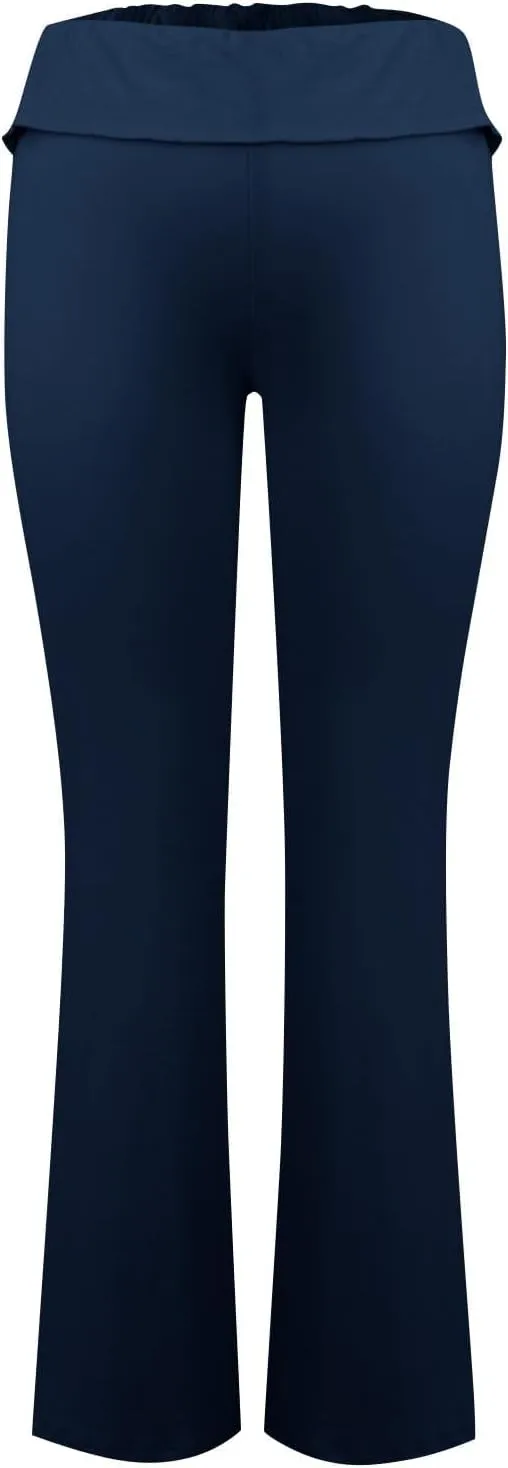 Flare Leggings for Women Bell Bottom Bootcut Y2k Fold Over Yoga Pants Low Rise Casual Comfy Soft Flared Sweatpants
