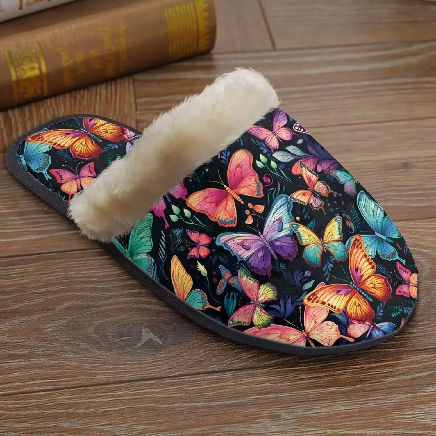 Flashideas House Slippers for Woman Fuzzy Keep Warm for Winter Indoor Soft Cushion Non-slip Fluffy Slides Slippers