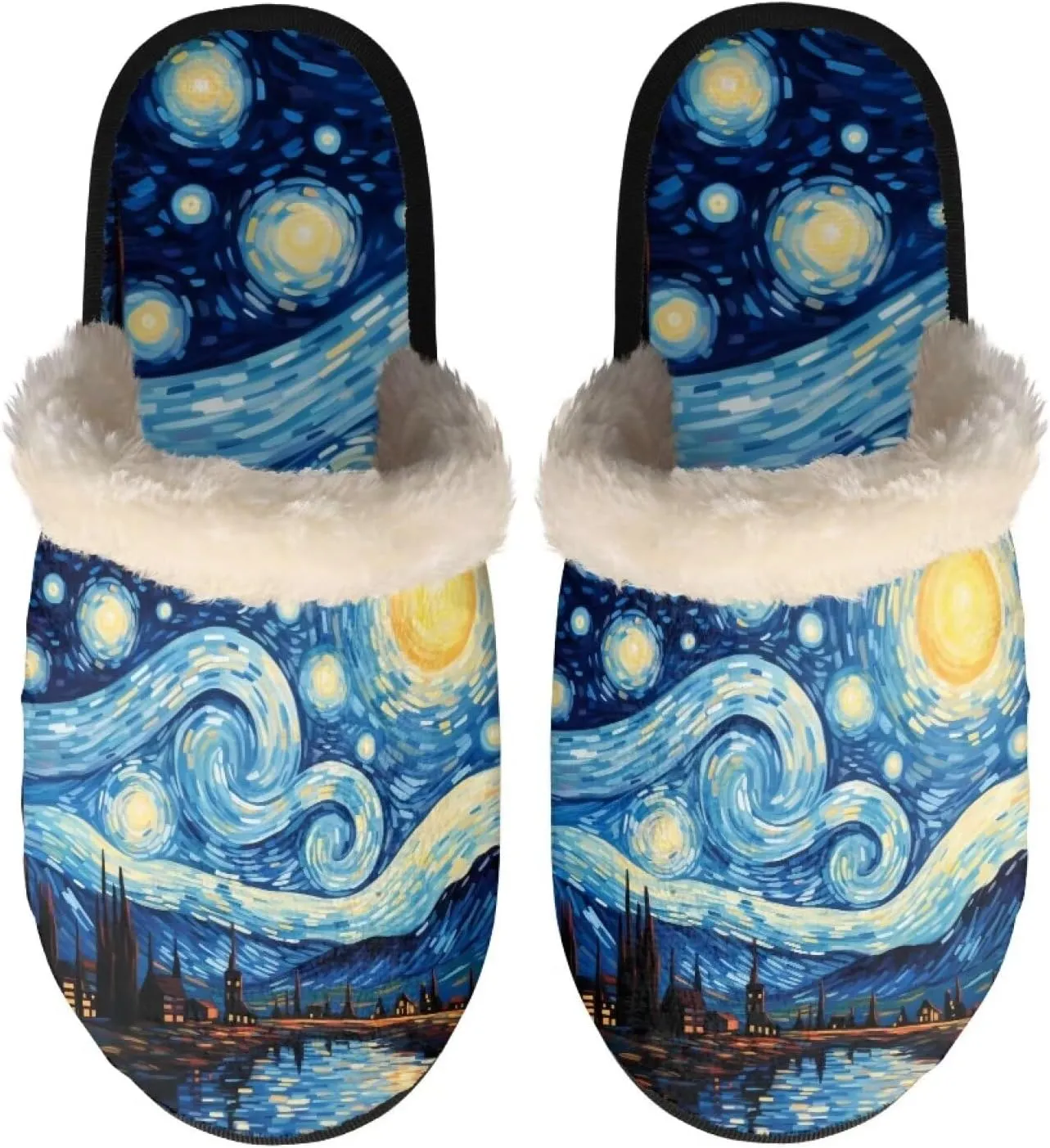 Flashideas House Slippers for Woman Fuzzy Keep Warm for Winter Indoor Soft Cushion Non-slip Fluffy Slides Slippers