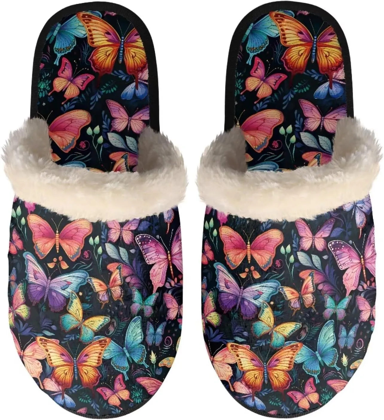 Flashideas House Slippers for Woman Fuzzy Keep Warm for Winter Indoor Soft Cushion Non-slip Fluffy Slides Slippers