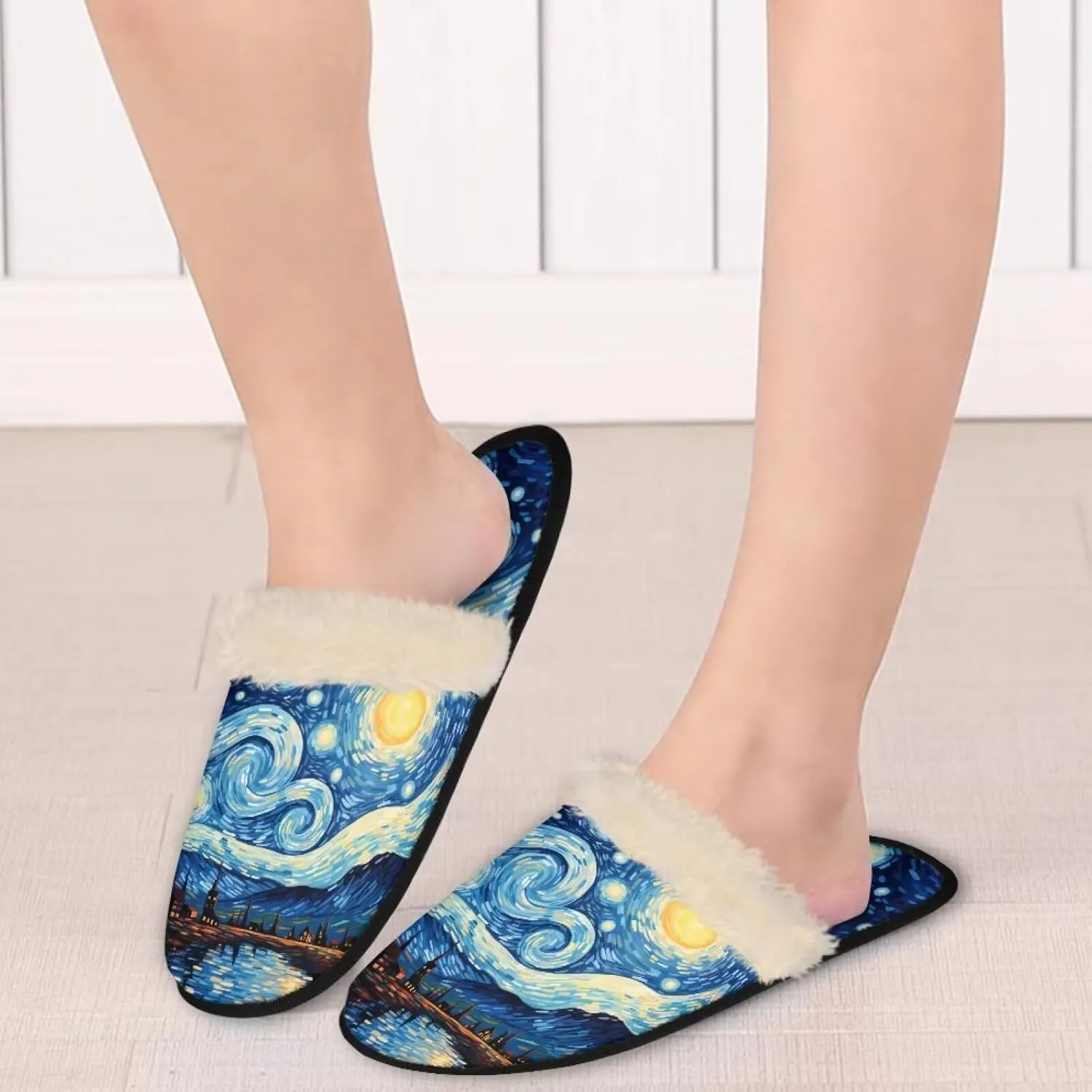 Flashideas House Slippers for Woman Fuzzy Keep Warm for Winter Indoor Soft Cushion Non-slip Fluffy Slides Slippers
