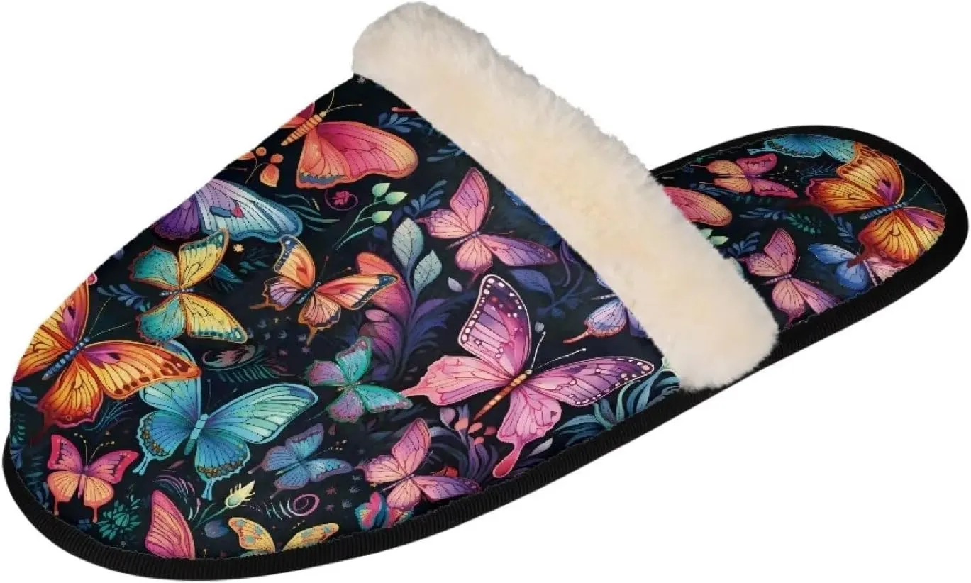 Flashideas House Slippers for Woman Fuzzy Keep Warm for Winter Indoor Soft Cushion Non-slip Fluffy Slides Slippers
