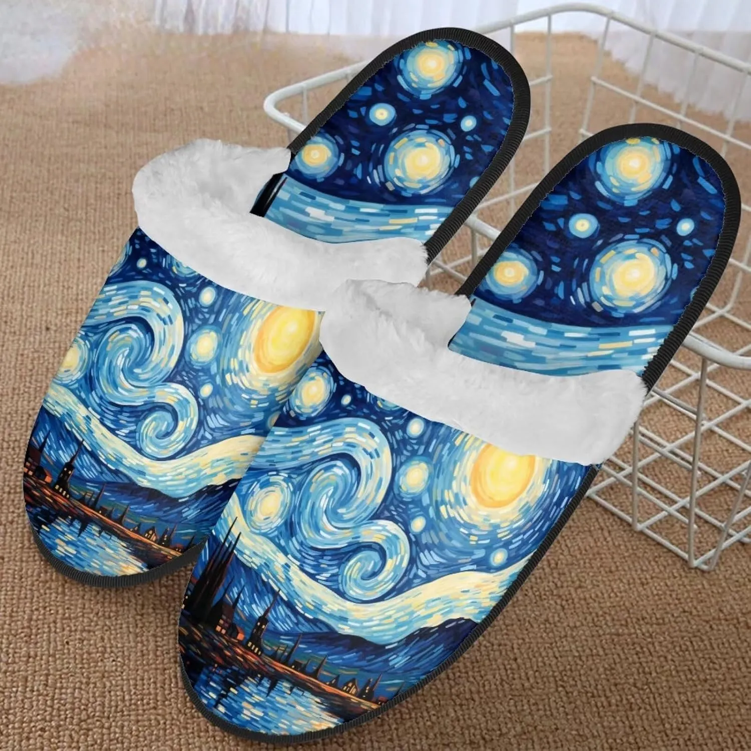 Flashideas House Slippers for Woman Fuzzy Keep Warm for Winter Indoor Soft Cushion Non-slip Fluffy Slides Slippers