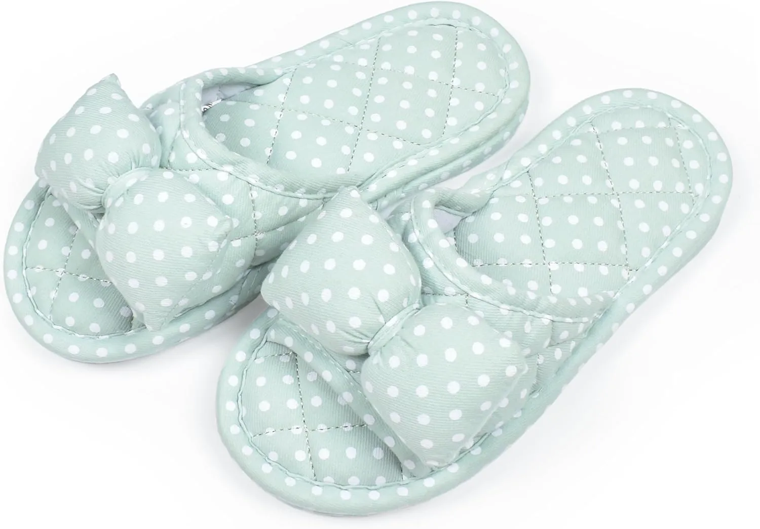 Floral Velvet House Slippers for Women, Lightweight Open Toe Washable Portable Foldable Comfortable Guest Hotel Travel Airplane Spa Slippers