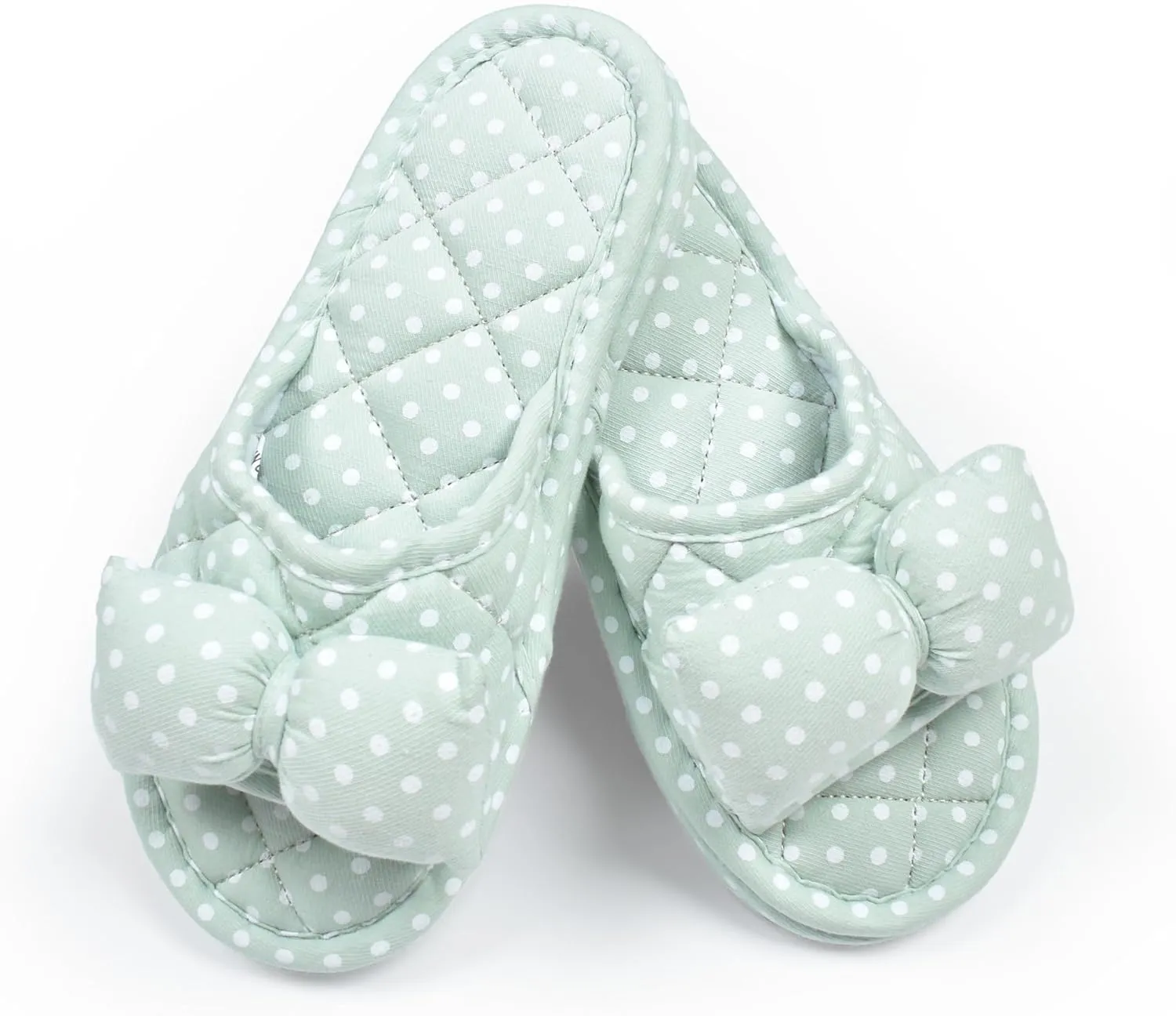 Floral Velvet House Slippers for Women, Lightweight Open Toe Washable Portable Foldable Comfortable Guest Hotel Travel Airplane Spa Slippers
