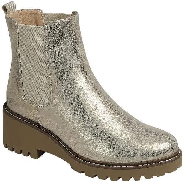 Forever Link Women's Round Toe Chelsea Lug Sole Platform Ankle Bootie