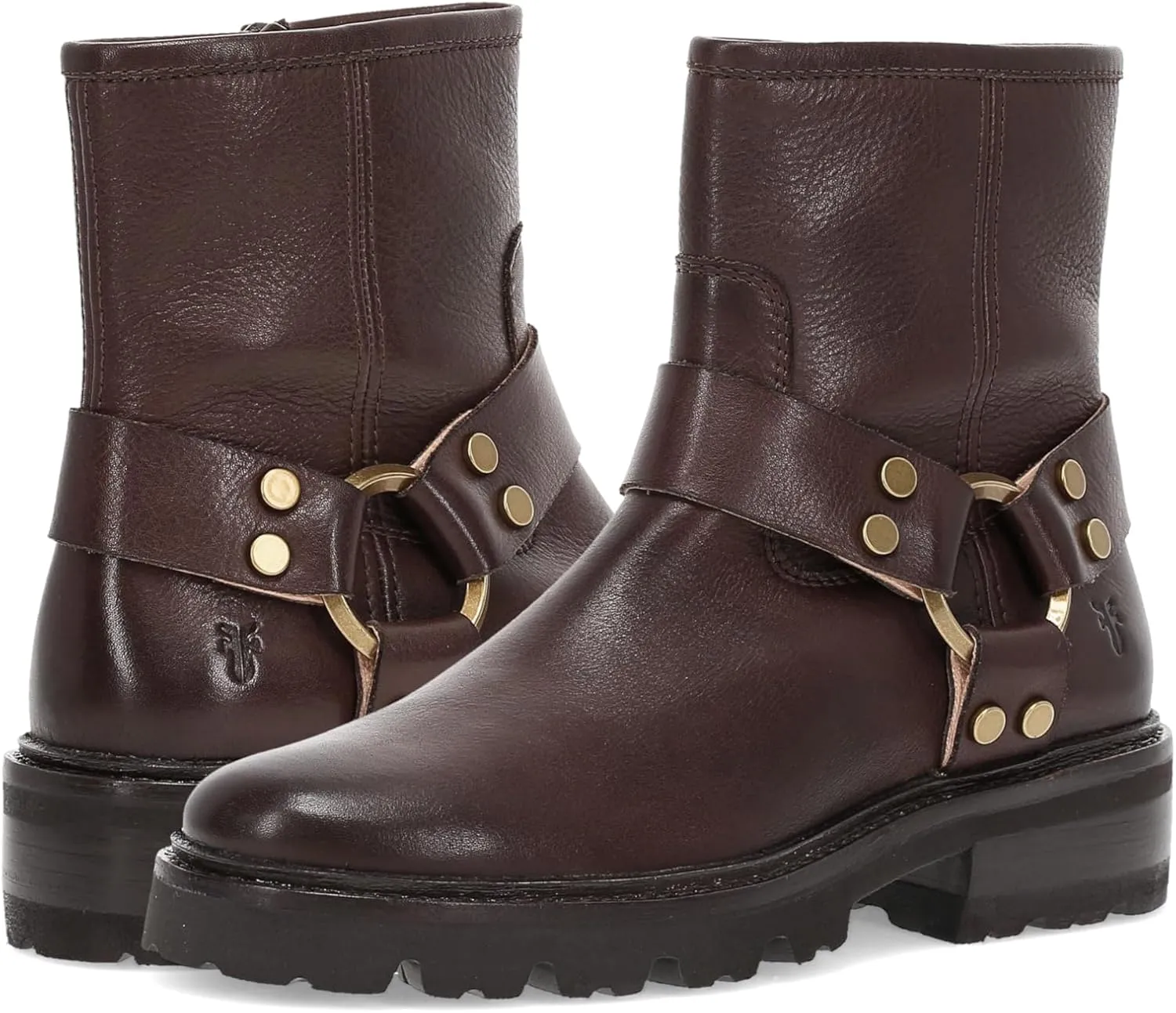 Frye Olivia Harness Short Boots for Women - Soft Leather & Suede, Chunky Heel, EVA Outsole, Versatile Colors