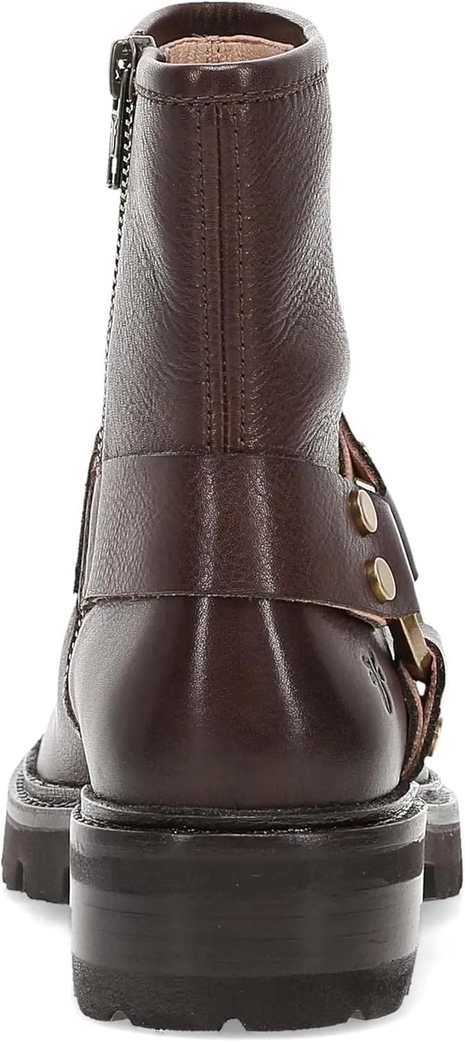Frye Olivia Harness Short Boots for Women - Soft Leather & Suede, Chunky Heel, EVA Outsole, Versatile Colors