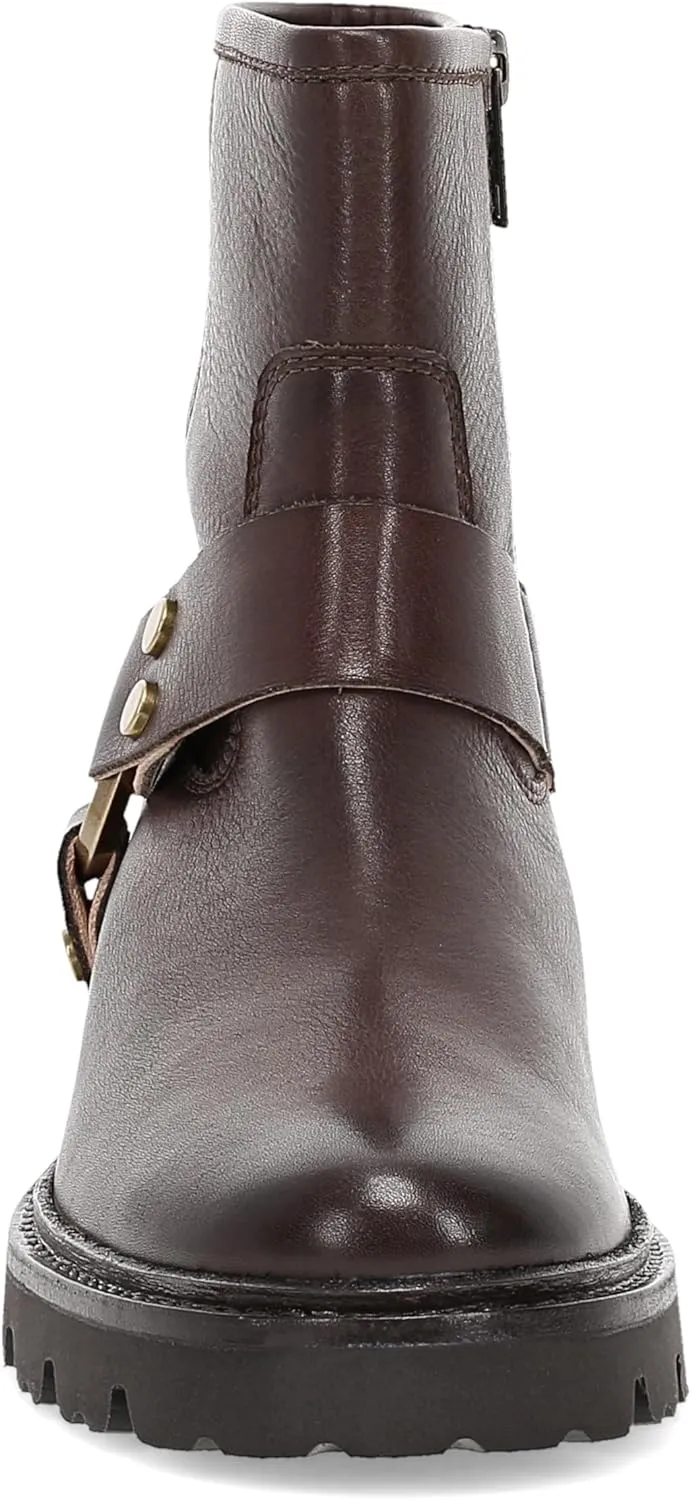 Frye Olivia Harness Short Boots for Women - Soft Leather & Suede, Chunky Heel, EVA Outsole, Versatile Colors