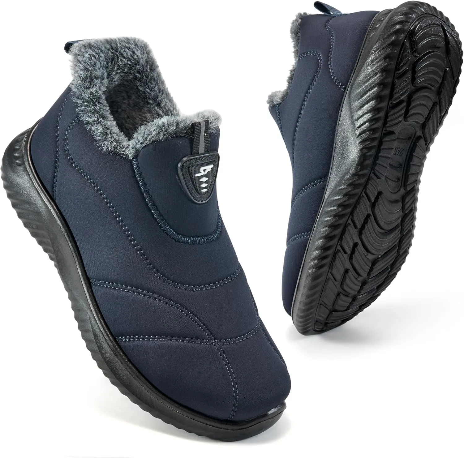 FUDYNMALC Womens Snow Boots Winter Shoes: Warm Fur Lined Slip On Ankle Booties Water Resistant Comfortable Outdoor Boot Lightweight