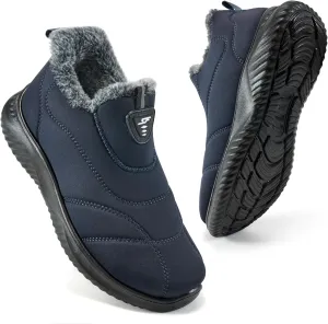 FUDYNMALC Womens Snow Boots Winter Shoes: Warm Fur Lined Slip On Ankle Booties Water Resistant Comfortable Outdoor Boot Lightweight