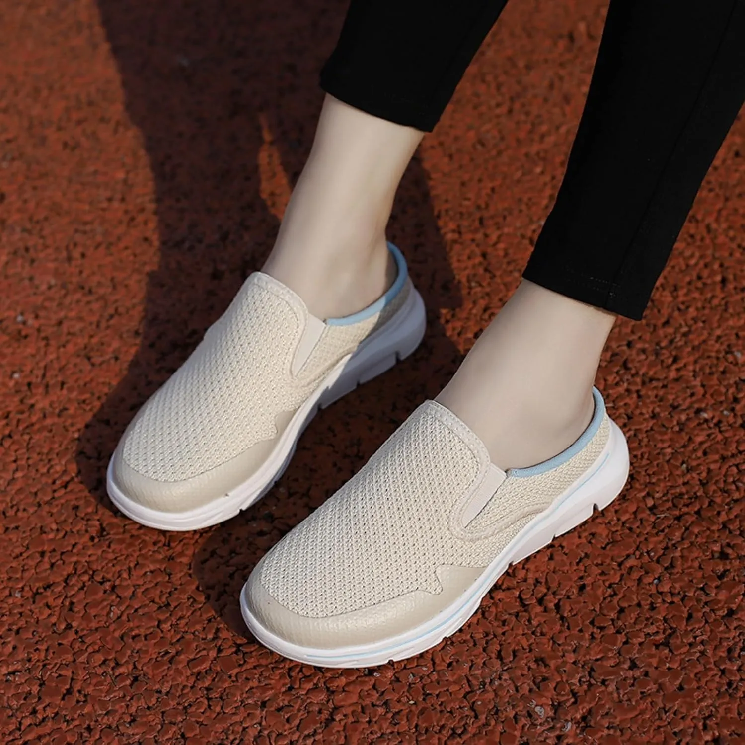 FUNCOS Women's Open Back Slip-On House Slippers, Summer Lightweight Indoor/Outdoor Slippers