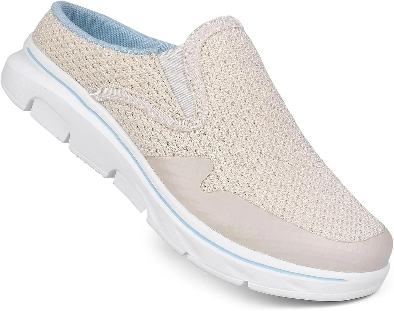 FUNCOS Women's Open Back Slip-On House Slippers, Summer Lightweight Indoor/Outdoor Slippers
