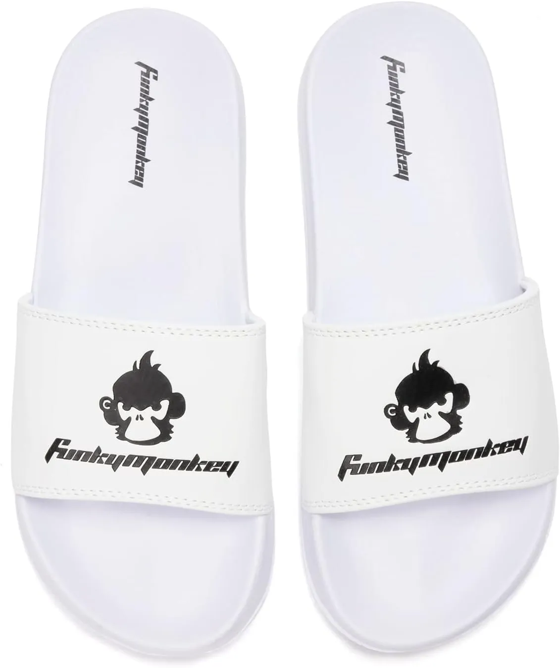 FUNKYMONKEY Slides for Men, Indoor & Outdoor Comfort Casual Sandals