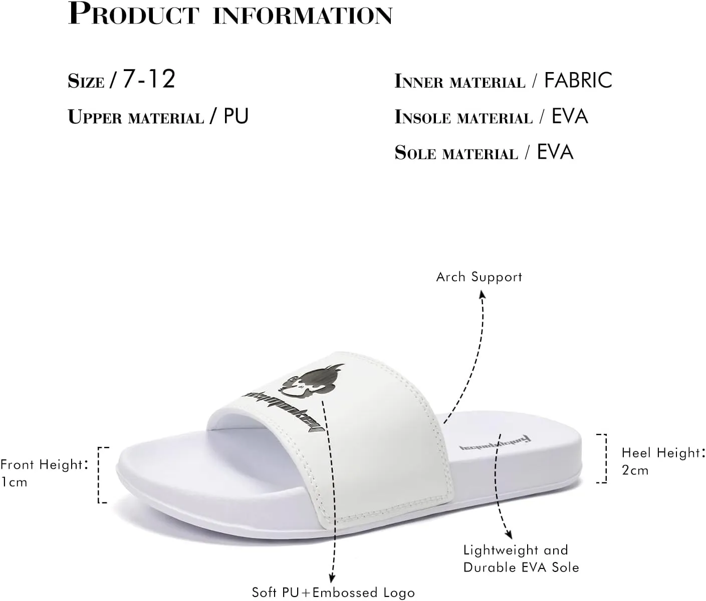 FUNKYMONKEY Slides for Men, Indoor & Outdoor Comfort Casual Sandals