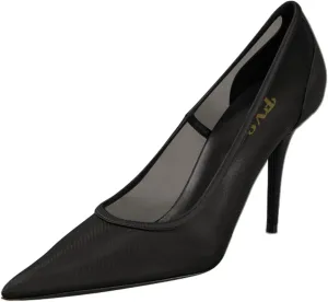 FYS Women Pointed Toe Slip on Pumps Sexy Mesh Stiletto High Heels Fashion Party Dance Prom Shoes Size 4-16 US