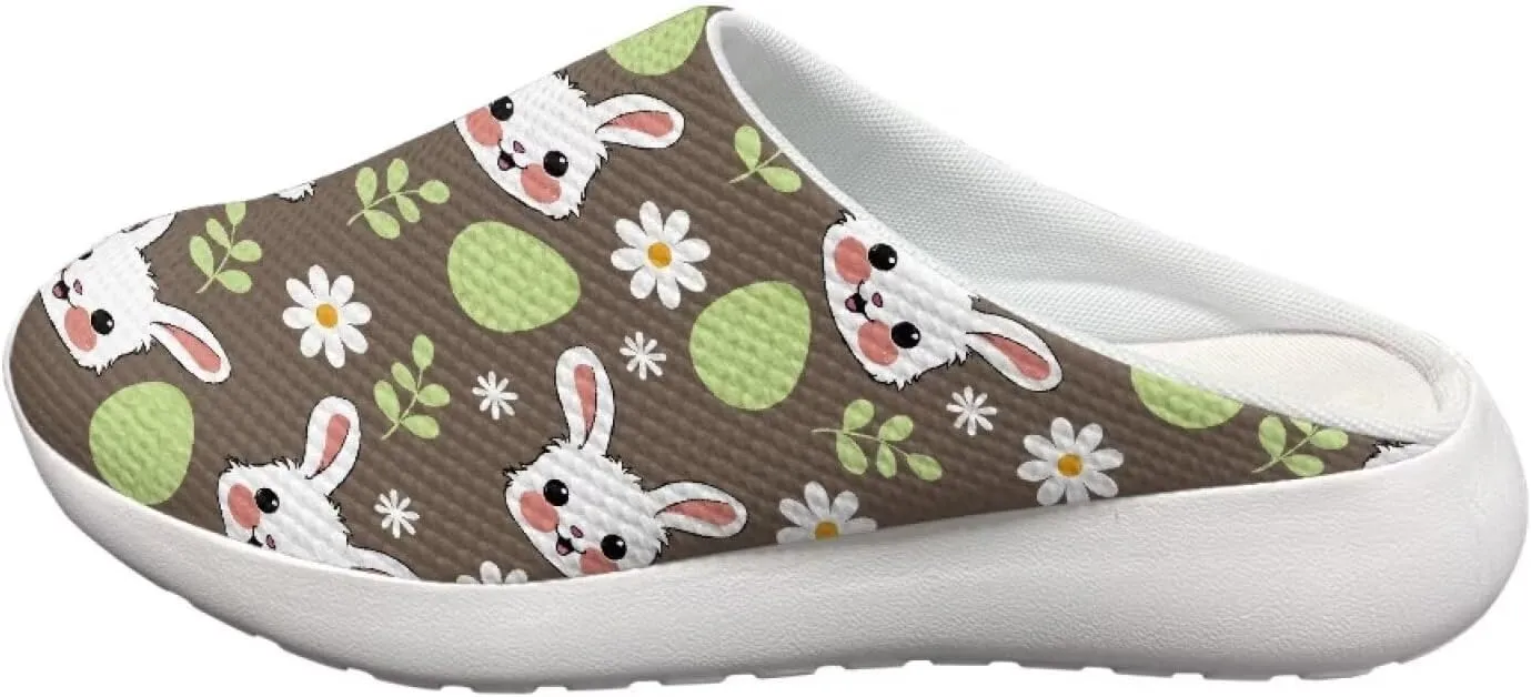 Garden Shoes Womens Slip On Mesh Garden Clogs Rubber Sole Garden Sandals