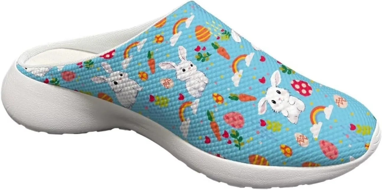 Garden Shoes Womens Slip On Mesh Garden Clogs Rubber Sole Garden Sandals