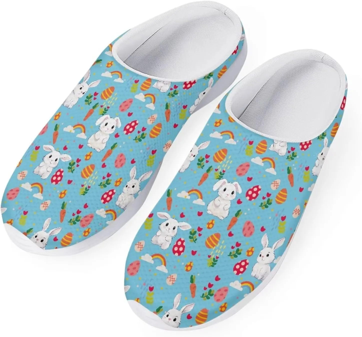 Garden Shoes Womens Slip On Mesh Garden Clogs Rubber Sole Garden Sandals
