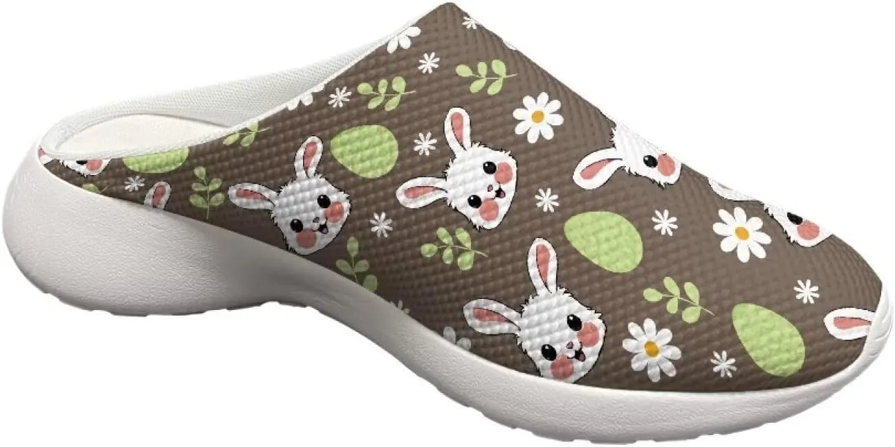 Garden Shoes Womens Slip On Mesh Garden Clogs Rubber Sole Garden Sandals
