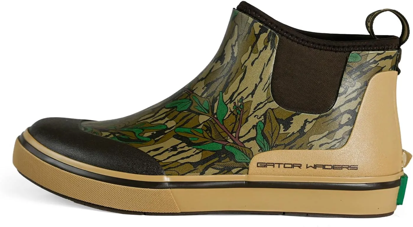 Gator Waders Men's Camp Boots - Durable Slip-Resistant Neoprene Lined Waterproof Ankle Boots for Camping, Fishing & Hiking