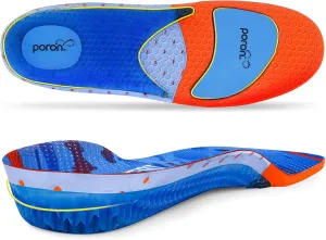Gel Work Insoles with Poron Foam – Anti-Fatigue Shock Absorption for Standing All Day, Low Arch Support Boot Insert (Men/Women)