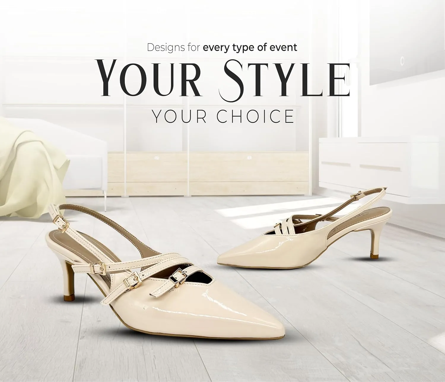 Gemmify Women's Low Heel Sandals – Elegant Silver Dress Shoes with Comfortable Platform – Stylish Heels for Office, Events, and Special Occasions