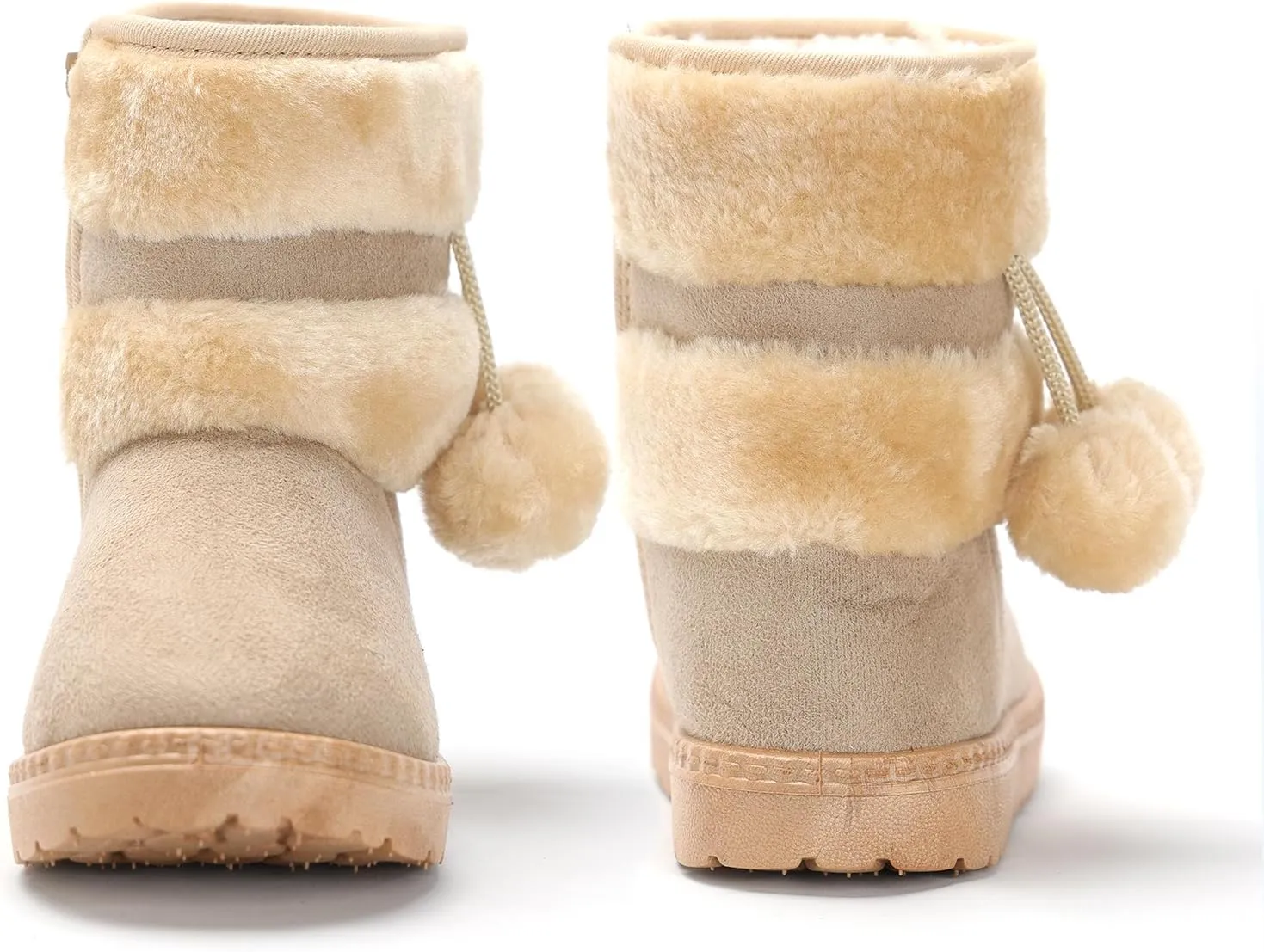 Girls Boys Snow Boots Kids Warm Winter Boots Toddler Plush Booties Fur Lined Non-Slip Shoes (Toddler/Little Kid/Big Kid)