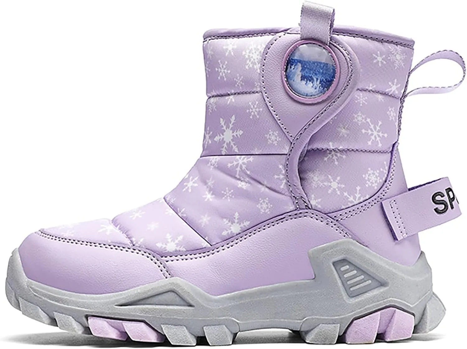 Girls Boys Snow Boots Outdoor Warm Comfortable Non Slip Mid Calf Padded Small Big Kids Winter Shoes Big Kid