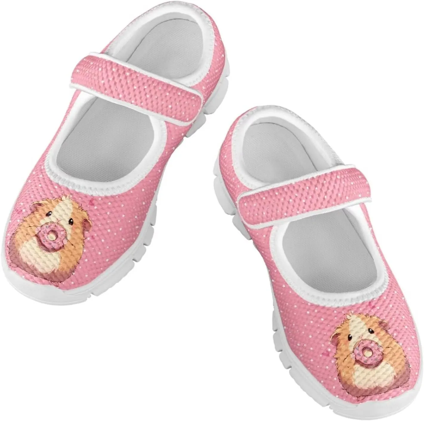 Girls Mary Jane Shoes School Uniform Shoes Round Toe Ballet Flats Breathable Mesh Slip-on Walking Sneakers