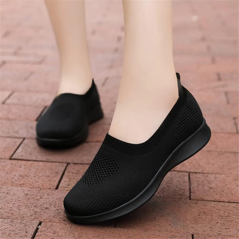 GOSPT Women's Slip on Sock Sneakers Lightweight Elastic Knit Mesh Shoes Comfort Flats